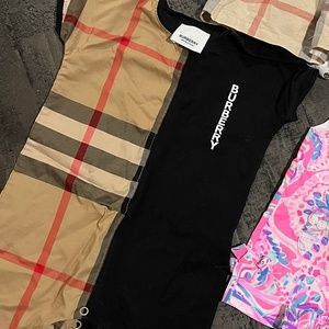 BURBERRY BABY LENOX ROMPER